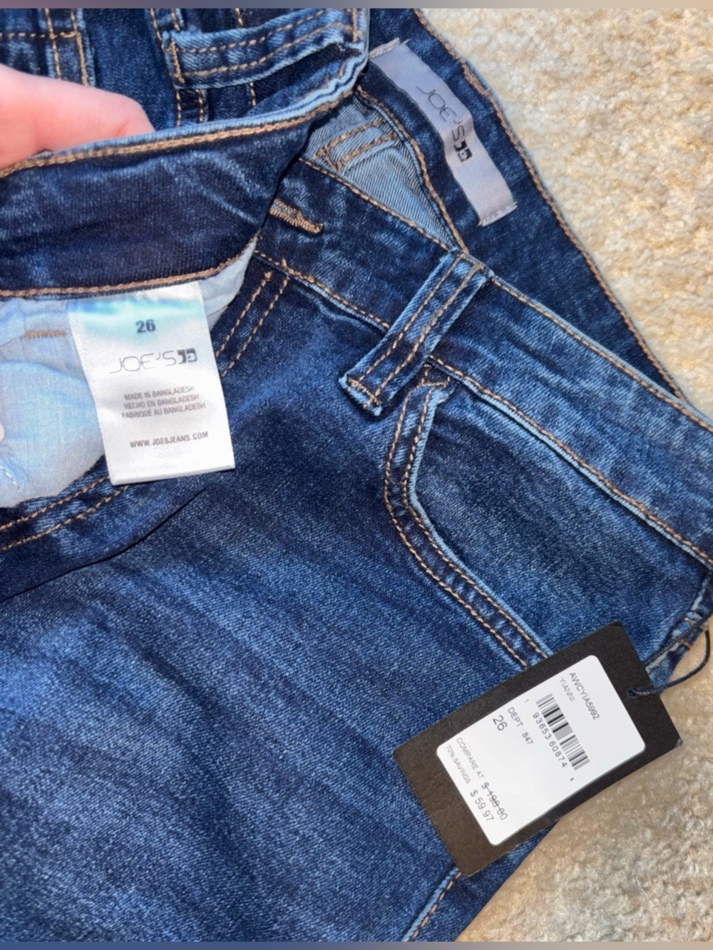 Joe’s Jeans Tomboy Slim Yianni Wash Size 26 Mid Rise Slim Boyfriend Denim NWT - Picture 3 of 7